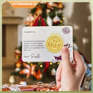[joytownonline.sg] 1pc Christmas Eve Nice List Special Medal Greeting Card Gift Card Xmas Souvenirs
