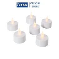 Nến điện | JYSK Morgan | sắt/PP | trắng | 4x4cm