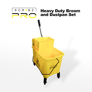 SCRUBZ Pro Bucket 20 Liter and Wringer Combo Janitorial Cart Heavy Duty Industrial Mop Bucket Mop Sq