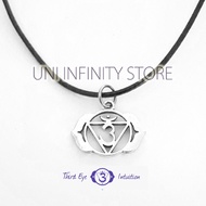 MATA JWNE0546 Unisex Men's Third Eye Chakra Symbol Necklace Vintage Retro Intuition Third Eye Chakra