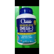 Ocean Health Odorless Omega 3 Fish Oil 1000mg 60 caplets