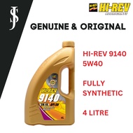 HI-REV 9140 Fully Synthetic Engine Oil Motor Oil Lubricant Minyak Hitam 5W-40 4L
