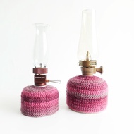 編織桃紅色瓦斯罐保護套 (登山/露營) 壓縮氣罐 高山氣罐