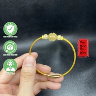 4 Leaf Clover Bracelet Blonde Quartz Lucky Bracelet Peace