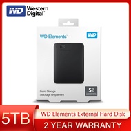 Western Digital WD Elements 5TB 4TB 2T 1T Drive 2.5" USB 3.0 Portable External HDD Hard Disk For Des