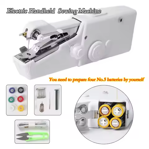 Home Electric Sewing Machine Mini Handheld Automatic Sewing Machine DIY Manual Tailoring Tool