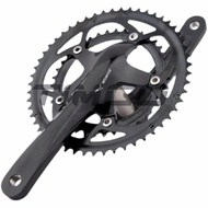 Jiankun Road Bike 2 x 9/10/11 Speed Crankset Hollowtech Bottom Bracket 50-34T / 53-39T 170mm