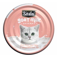 Kit Cat Goat Milk Gourmet White Meat Tuna Flakes &amp; Salmon Grain-Free Canned Cat Food 70g