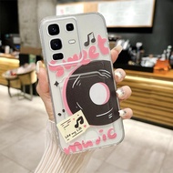 KONSMART Music Record Card Holder Phone Case for Infinix NOTE 50s 50 50x 50 Pro 50 Pro+ 5G 2025 Soft