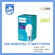 PUTIH Philips 11w LED Bulb | Philips ESSENTIAL 11W - White