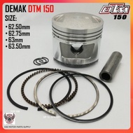 Demak DTM 150 DTM150 62mm~63.50mm Racing Piston Kit Pin 15 Motorcycle Motosikal 2 Stroke Bore Engine