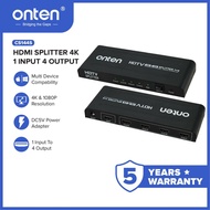 Onten CS144S HDMI Splitter 4K 1080P 1 Input 4 Output Multi Device Compabillity