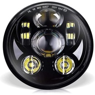 Lampu Depan LED Wisamic 5-3/4 5.75 inci - Serasi dengan Harley Davidson Dyna Street Bob Super Wide G