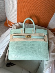 Hermes Birkin 20 cc6u vert D ‘eau mat Ghw