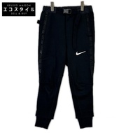 Nike x sacai CZ4698-010 黑色棉混紡側邊 Logo 織帶腰帶科技抓絨休閒運動褲 XS [二手]