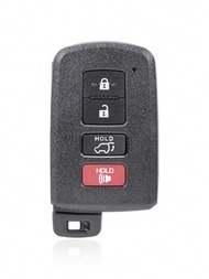 4按鈕SUV智能遙控車鑰匙外殼 Uncut 葉片替換套件，適用於豐田RAV4 Sequonia Highlander HYQ14FBA