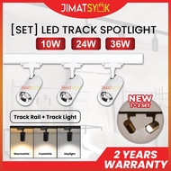 [SET] LED Track Light Ceiling Track Spot 1Meter Track Rail With Ceiling Light 10W 24W 36W COBLens La