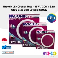 Nasonik LED Circular Tube 15W/20W/32W G10Q Base Cool Daylight 6500K Energy Saving Lamp