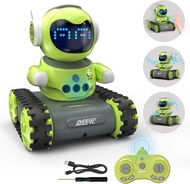 DEERC Robot Toys for Kids 5-7 Remote Control Emo Robot W/Gesture Sensing 16 LED Eyes Auto Demo Music