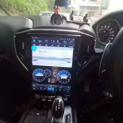 Carplay For Maserati Ghibli 2013-2021 Android 13 Tesla Screen Vertical Car GPS Navigation HeadUnit M