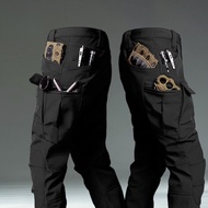 Black Tactical Cargo Pants for Men in Black IX7 VEZ7