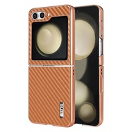 Slim light weight carbon fiber case for Samsung Galaxy Z Flip 7 FE anti-crack cover GalaxyZ Flip7 7F