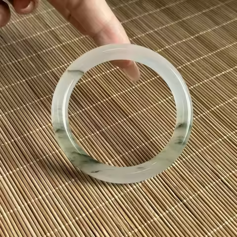 Tianshan Jade Bracelet White Ice Gold Jade Bangles for Women