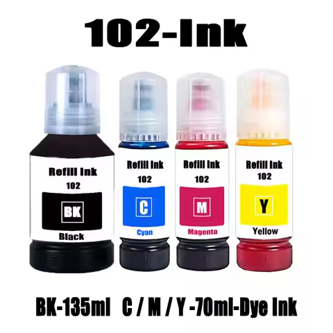 Ink 102 Compatible with Epson ET-2850 ET-4750 ET-4850 ET-2750 ET-2856 ET-3850 ET-4856 ET-15000 ET-37