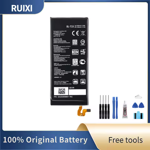 RUIXI Battery BL-T33 3000mAh Replacement Battery For LG Q6 M700A M700AN M700DSK M700N T33 BLT33 Mobi