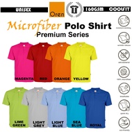 【Premium】Microfiber Plain Collar Shirt Red/Orange/Yellow/White/Blue/Green QD06 Oren Sport tshirt.os