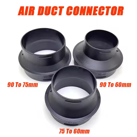 75to60mm 90to75mm 75to60mm Converter 60mm 75mm 90mm Diesel Heater Air Duct Ducting Connector Black F