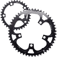 110BCD Bike Chainring Set with Pin, Double Round 5 Bolts Aluminum Chainring 50T 34T 52T 36T 53T 39T 
