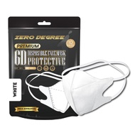 Zero Degree Duckbill Headloop 4ply 6D Face Mask - White (10Pcs)