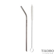 純鈦彎式細吸管 6mm ( 20cm高)【贈吸管刷】環保吸管 馬克杯吸管