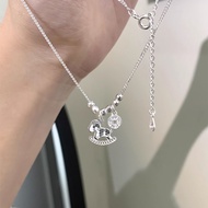 S999纯银马上有钱碎碎冰项链招财好运本命年小马锁骨链女友礼物S999 Sterling Silver Immediately Rich Crushed Ice Necklace20260629