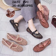 1778-A Pansus latest mesh jelly buckle 1 mesh flats jelly flats
