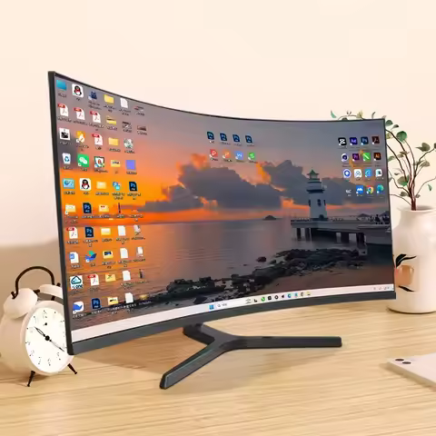 FY 34 Inch 4K Ultra Wide Curved Gaming Monitor 165Hz HDR 100% sRGB LCD Display for PC Desktop