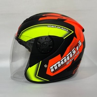 BXP Vixion Monsta Helmet (Orange Yellow) Matte - SNI Adult Helmet