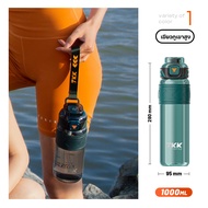 TKK กระบอกน้ำพกพาไปโรงเรียน 600ml มีหลอดดูด BPA Free ขวดพลาสติก 1000 ml สำหรับกีฬา