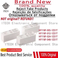 Tt 10Pcs/Lot Orihinal Hf118f New Power Relay 5V 12V 24V 48Vdc 5 10A 1 Form C Hf118f-005-1Zs1t