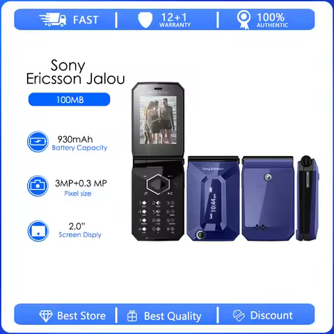 Sony Ericsson F100 Refurbished-Original Jalou F100 Flip phone 2.0 inch 3.0MP Camera FM Free shipping