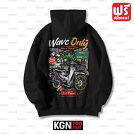 แท้! ดูชื่อร้าน เสื้อฮู้ด Wave Only ผ้าสำลี KGNPRO ใส่ขับรถ กันแดดกันลมได้ดี Motorcycle Hoodie
