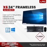 LPO Hailan X6 All in One PC Intel Core i5-7500 3.40Ghz 8GB DDR4 256GB SSD 24" FHD Frameless Intel HD