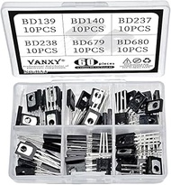 BD139 BD140 BD237 BD238 BD679 BD680 TO-126 Transistor Kits 6Values*10pcs=60pcs Power Transistors for