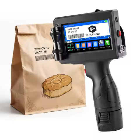 EURANNIT E15 Portable Printer 12.7mm/25.4mm Handheld Inkjet Printer Batch Number Logo Date QR Barcod