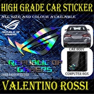 [Ready Stock]Laser ROG REPUBLIC OF GAMERS logo high grade  car sticker DECAL ASUS LAPTOP PC DESKTOP CPU GAMING