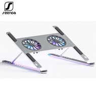 SeenDa Laptop Stand with 2 Fans Loptop Cooling Pad Aluminium Foldable Notebook Stand Cooling Fan Laptop Cooler