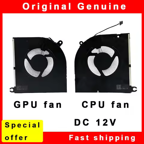 New Laptop CPU GPU Cooling Fan For DELL Alienware M18 M18X R1 NS8CC25 22F22 17..46CFM NS8CC26 DC12V 