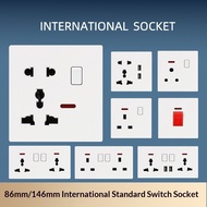 British Standard Switch Socket British Style One Open 13A Socket Multifunctional Five-Hole USB Europ