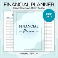 Financial Planner Printable PDF Budget Planners Money Cash Journal Book Buku Simpanan Duit 存钱本 Savin